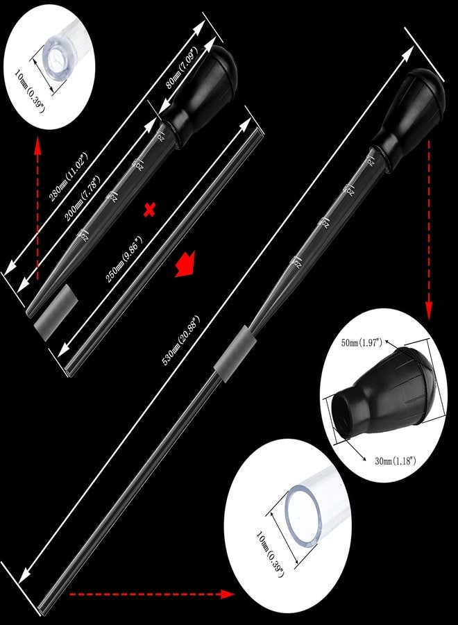 IAFVKAI Aquarium Multifunction Dropper Pipette Manual Cleaner Water Changer Cleaning Tool Siphon Dropper Remover 30ml Coral Feeder Waste Cleaner for Fish Tank Aquarium Clean Tool, Black - Image 2